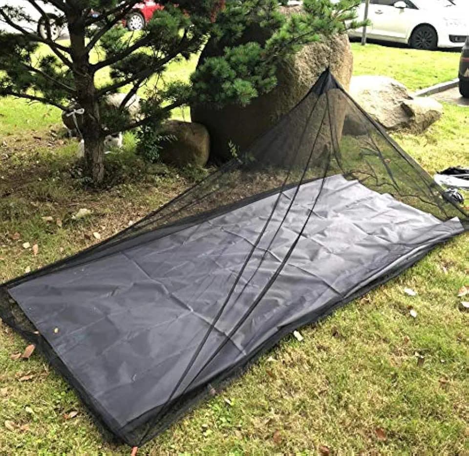 No-See-Ums Camping Mosquito Net Bed Compact and Ultra-Light for Travel,Finest Holes Mesh 2000 Noseeum Netting for Camping and Hiking, Without Sleeping Mat