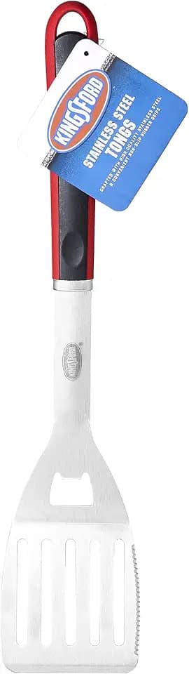 Kingsford Stainless Steel BBQ Grill Spatula, Red & Black Handle