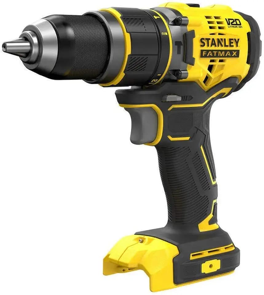 Stanley FatMax 18V Akku-2-Gang Schlagbohrschrauber SFMCD721B (2.0Ah, max. Drehmoment 80 Nm, bürstenloser Motor mit Vollmetallgetriebe, LED-Licht, inkl. Gürtelclip, Lieferung ohne Akku + Ladegerät)