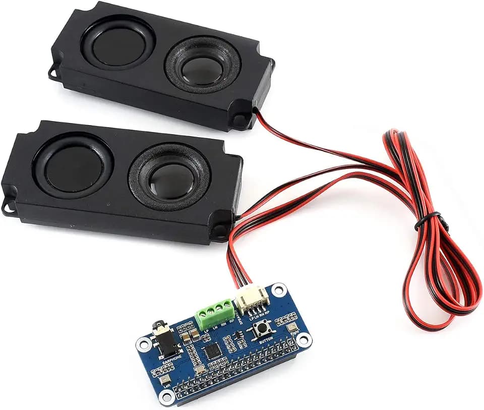 Waveshare WM8960 Hi-Fi Sound Card HAT for Raspberry Pi Audio Module Support Stereo CODEC Play/Record can Directly Drive Speakers to Play Music I2C I2S Interface 5V Power Supply