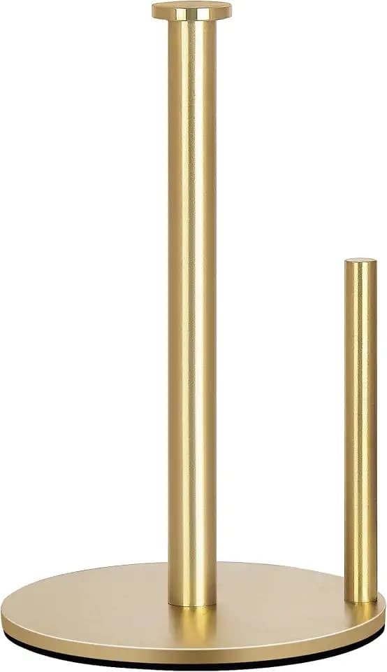 OBODING Gold Countertop Paper Towel Holder, Stainless Steel, Modern Kitchen and Bathroom Organization