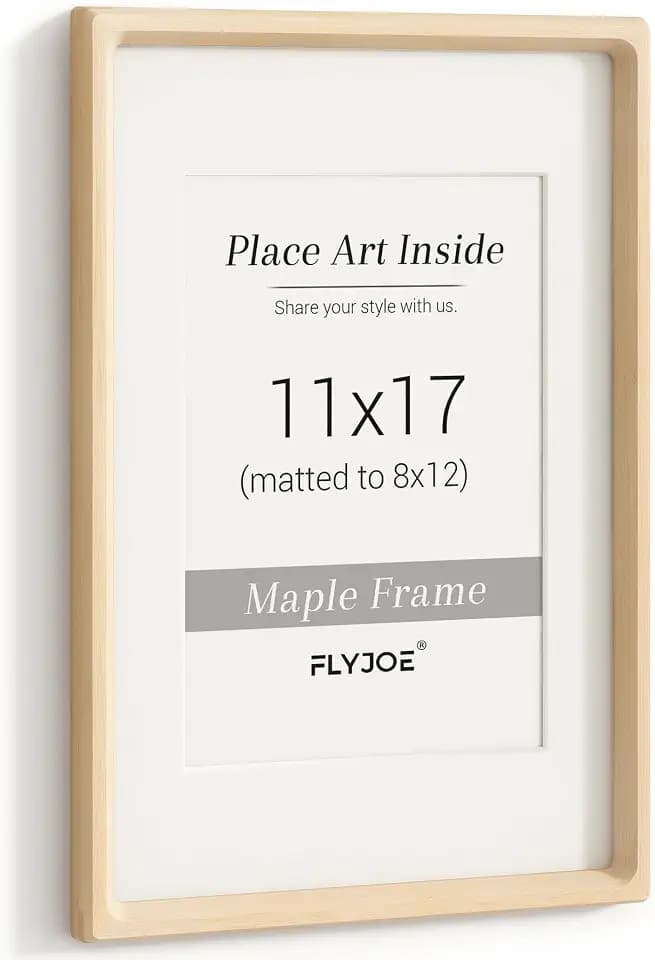 Picture Frame, USA-Sourced Hardwood Photo Frame, Maple, 11x17