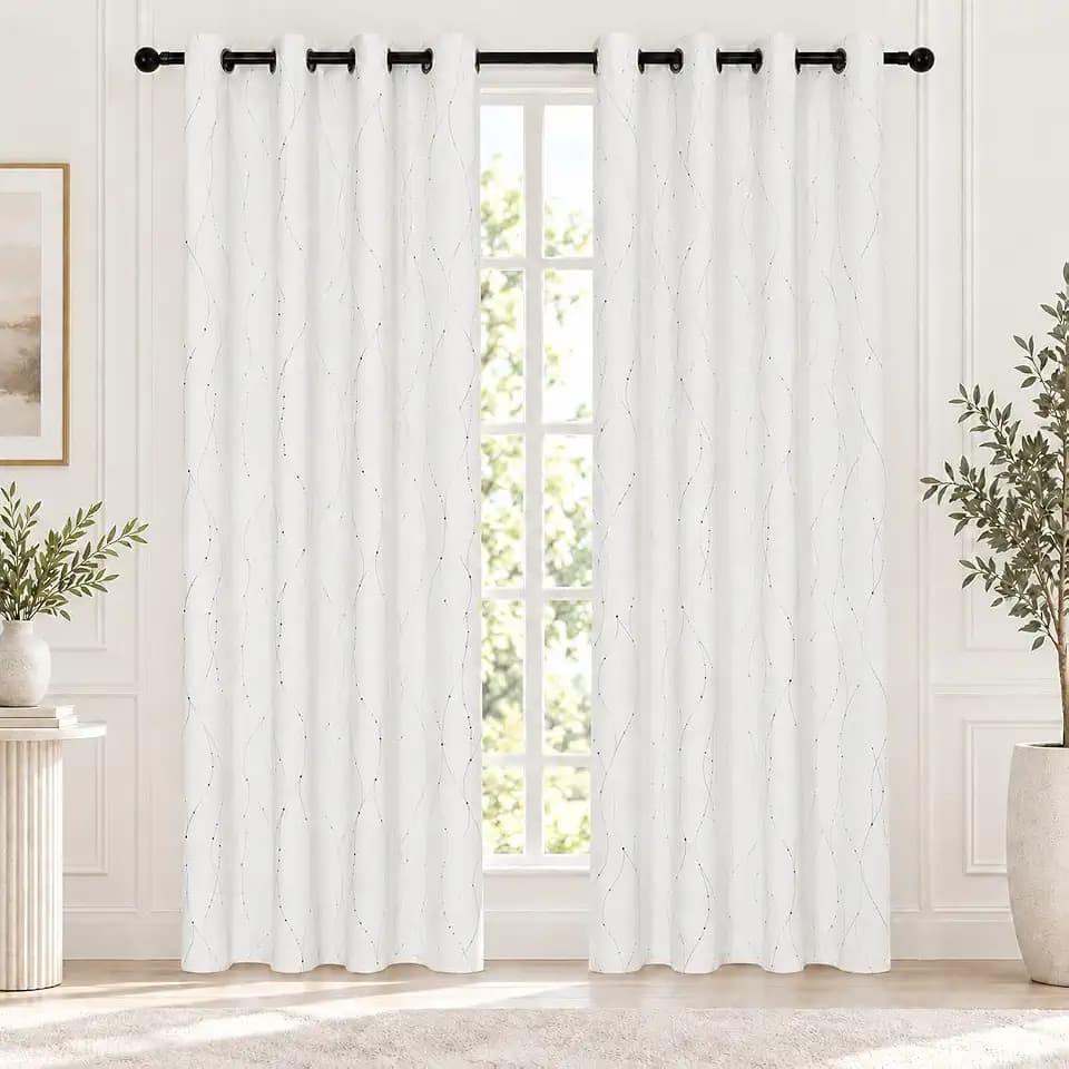 Deconovo Living Room Curtains 84 Inches Long, Blackout Curtains for Bedroom