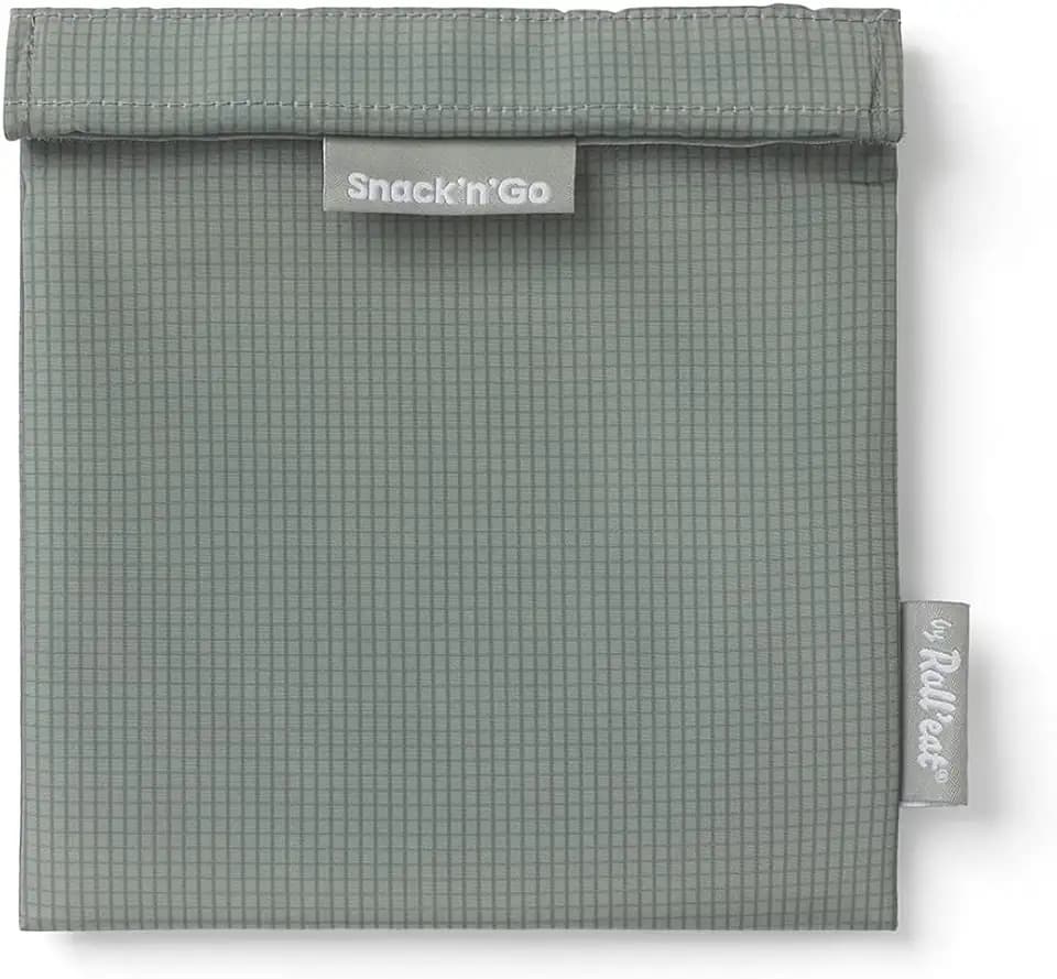 ROLL'EAT ® Snack'n'Go Active | Reusable Snack Bag | Kids Snack Container | Eco Friendly Food Bag | Reusable Bag for Snack Storage | Gray Color