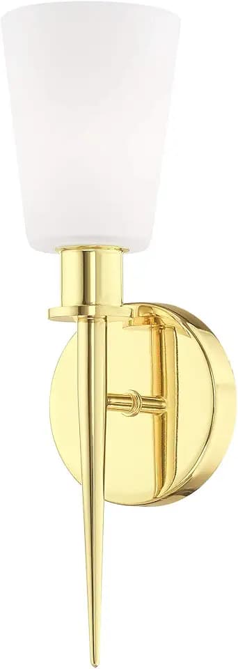 Livex Lighting 1-Light Wall Sconce, Polished Brass