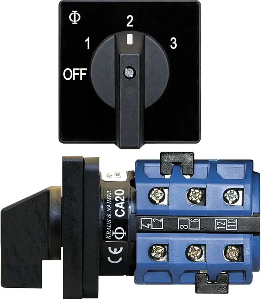 Blue Sea Systems 9010 AC Rotary Switch - OFF + 3 Positions 120V AC 30A, Beige