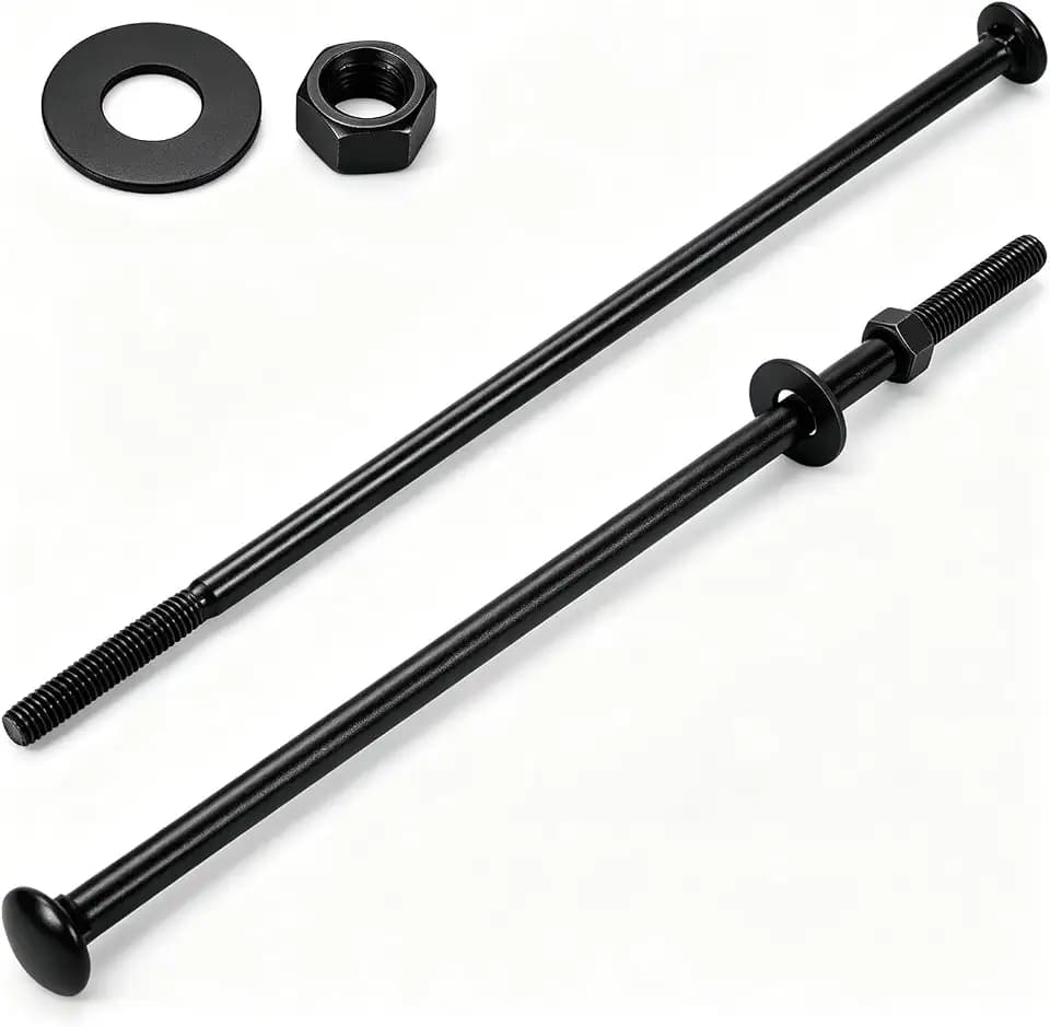 50 Sets Carriage Bolt Kit, 3/8 x 10 Inch Galvanized Carriage Bolts, Rust Resistance Bolts Includes 50 Washers, and 50 Nuts