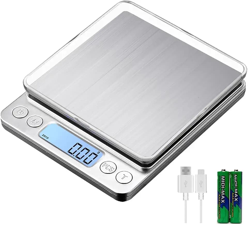 Upgraded Large Range Small Kitchen Scale, USB Charging Mini Food Electronic Scale, High Accuracy Cooking Scale, Pocket Scale with LCD Display, 1kg/0.01