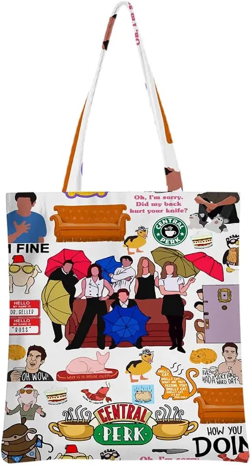 Wenboco Funny Tote Bag, Funny Friends Gifts for Women Reusable Grocery Bags, Beach Weekender Bags, Christmas Birthday Gift
