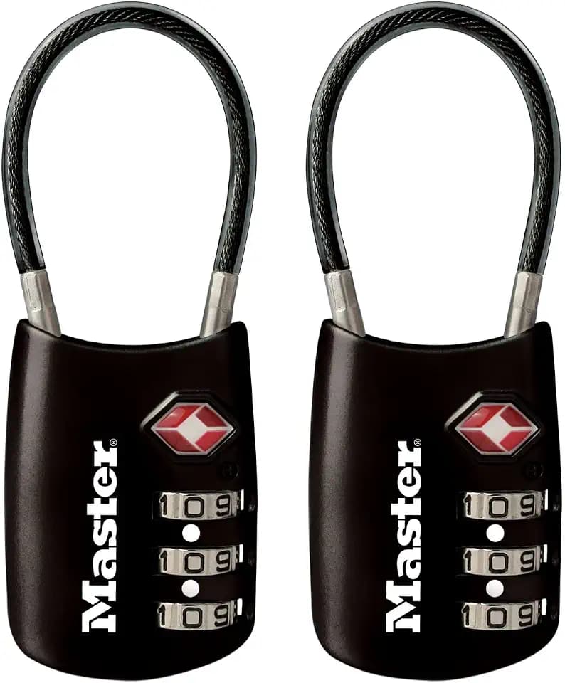Master Lock TSA Approved Combination Luggage Lock, Assorted, 2-Pack 4688T
