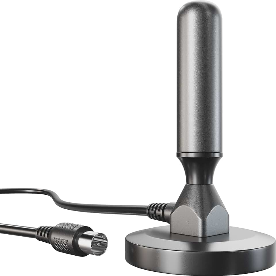 KabelDirekt – DVB-T2 HD-Antenne – Magnetfuß, 3m Kabel, massiv