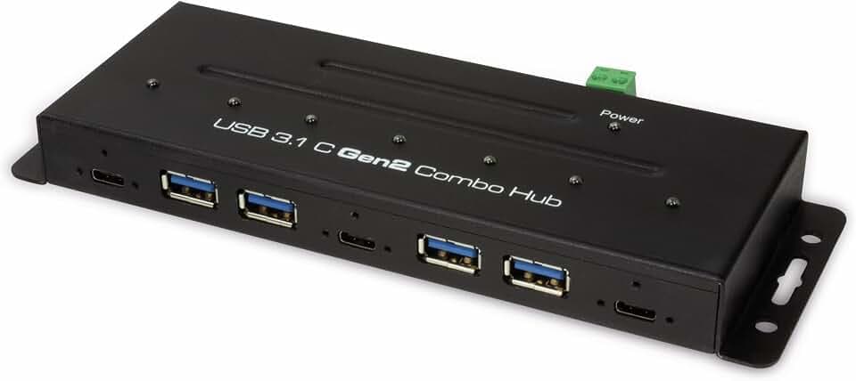 LogiLink UA0319 - USB-C 3.1 Gen 2, 7-Port Combo Hub, Industrieausführung