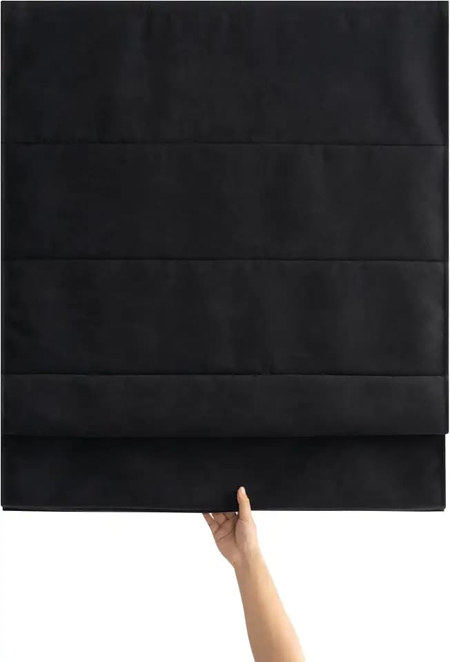 Blackout Cordless Roman Shades for Indoor Windows, 430GSM Chenille Fabric