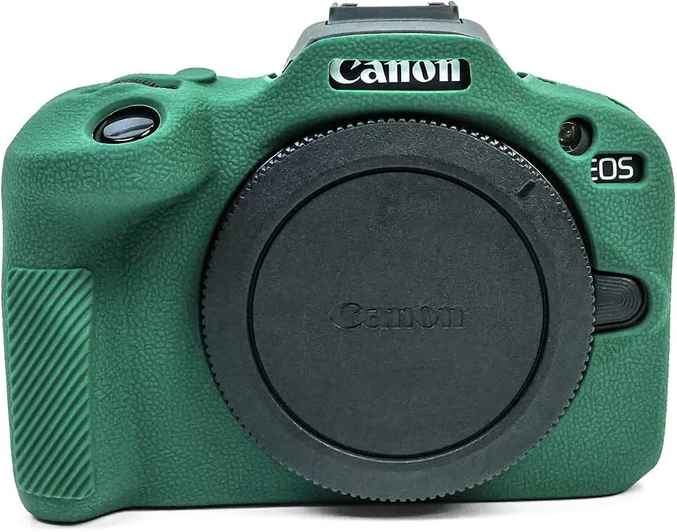 MUZIRI KINOKOO EOS R100 EOSR100 Hülle, Weiche Silikon Schutzhülle für Canon EOS R100/EOSR100 Spiegellose Kamera - Anti-Scratch Slim Fit R100 Silikonhülle - Grün