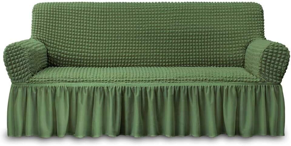 NICEEC Sofa Covers Green Couch Cover Stretch Sofa Slipcovers with Skirt