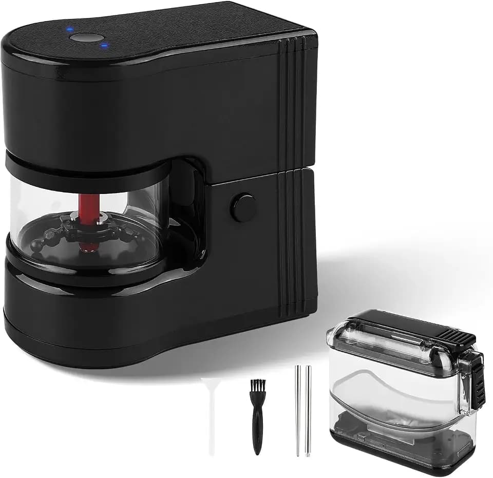 Electric Herb Grinder Portable, 1g Capacity, 1800mah Battery Powered, with 12g Storage Box