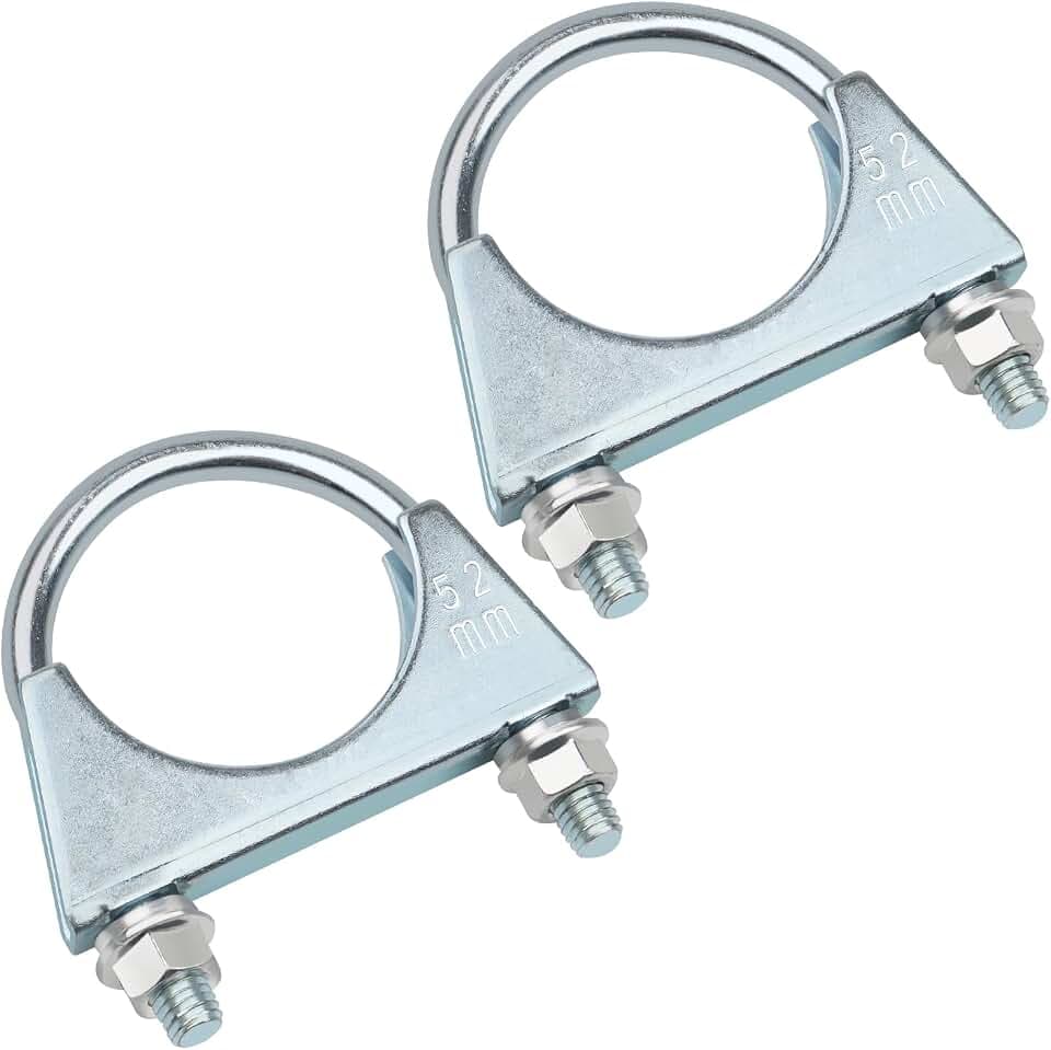 2 Stück Bügelschelle, 52 mm Auspuffschelle