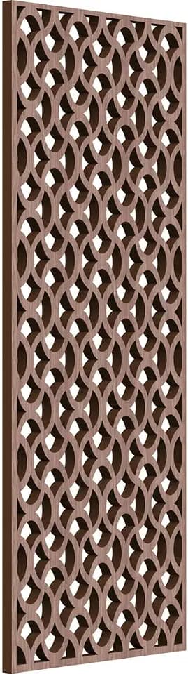 Resort Decorative Pierced Fretwork Wood Wall Panels, 9 3/8"W x 24 3/8"H x 3/8"T, Walnut