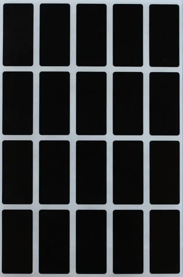 Royal Green Black Rectangle Labels, 40 x 19mm, 300 Pack