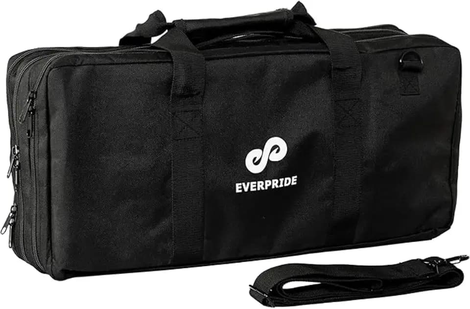 EVERPRIDE Chef Knife Bag Holds 20 Knives PLUS Large Zippered Compartment for Kitchen Tools – Durable, Large Knife Bag for Chefs – Knives Not Included