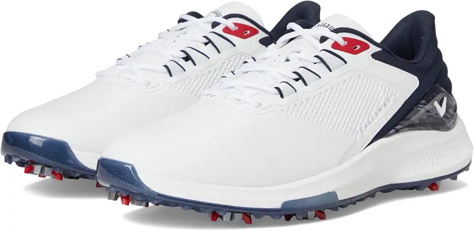 Callaway Mens Coronado v4 Golf Shoes White/Blue/Red 9.5 Medium