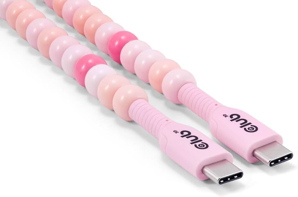 Club3D CAC-3010 USB-C® Perlenkabel Rosa