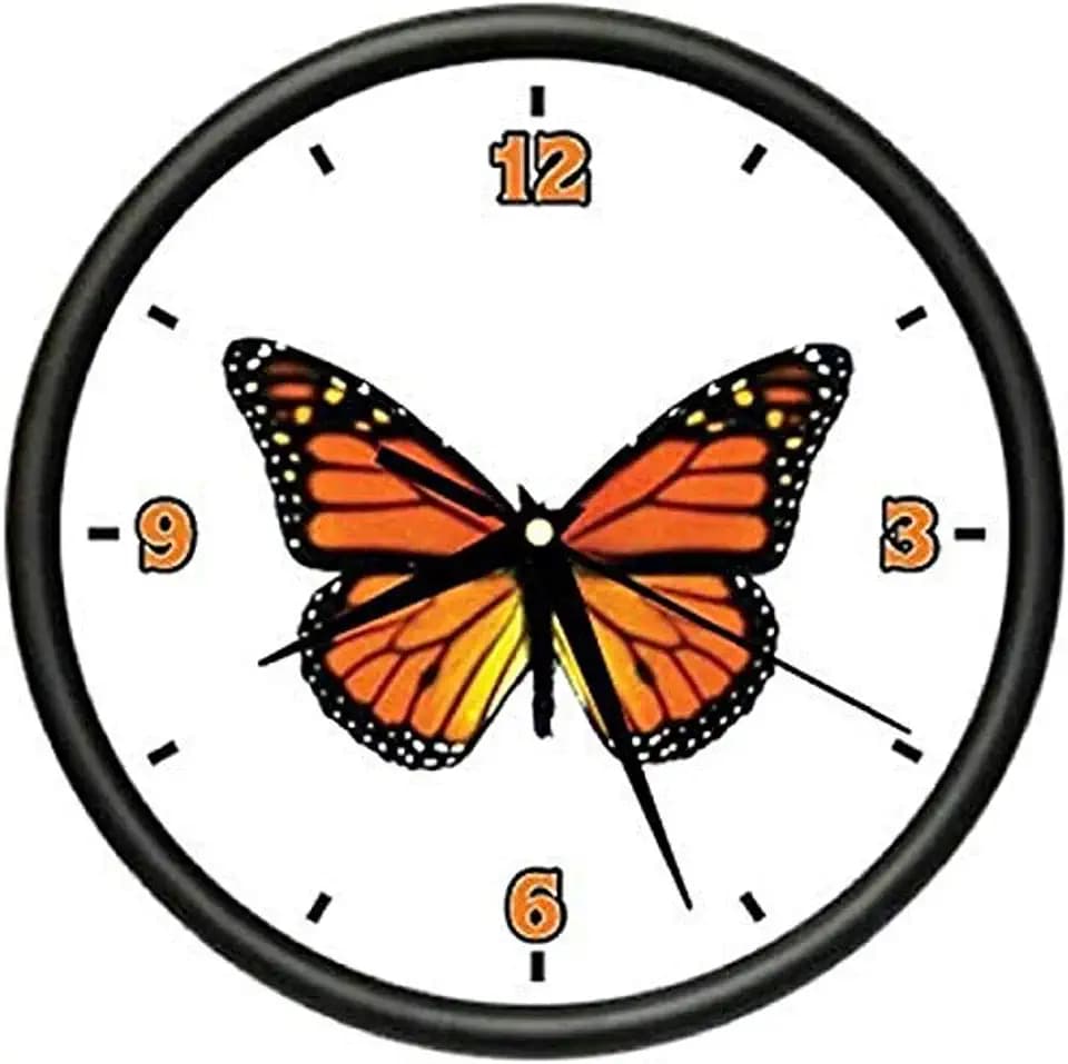 SignMission Butterfly 1 Wall Clock Butterflies Monarch Home Decor
