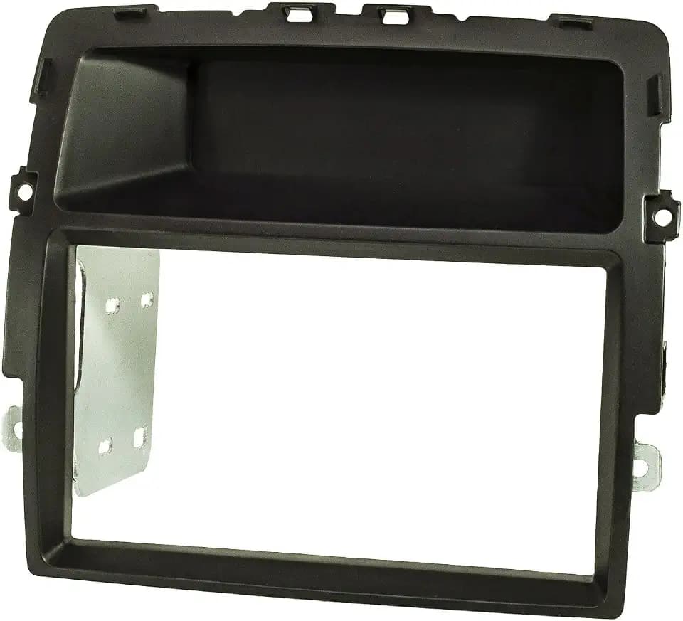 tomzz Audio 2438-022 Doppel DIN Radioblende kompatibel mit Opel Vivaro B Nissan Primastar Renault Trafic II 2011-2014 schwarz ohne Bordcomputer
