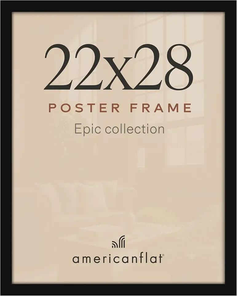 Americanflat 22x28 Poster Frame - Engineered Wood - Black