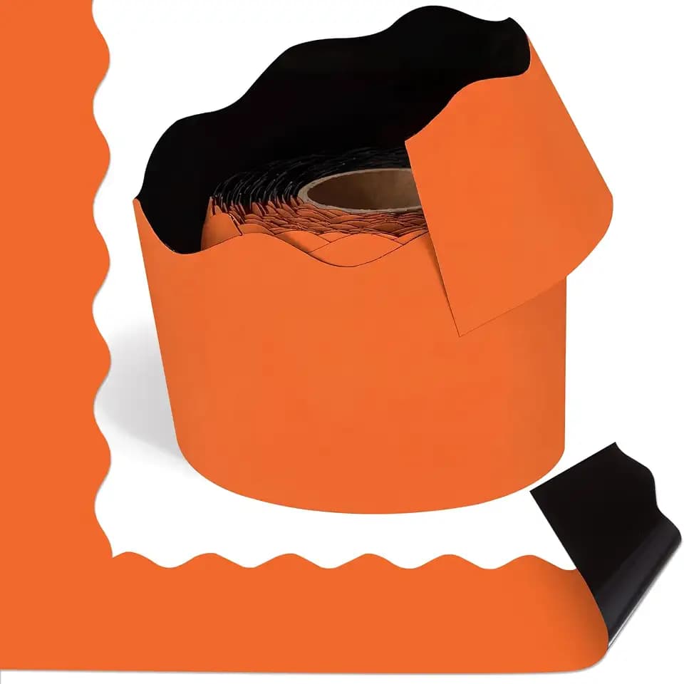 Tenceur 48 Ft x 2.76 Inch Large Magnetic Bulletin Board, Orange