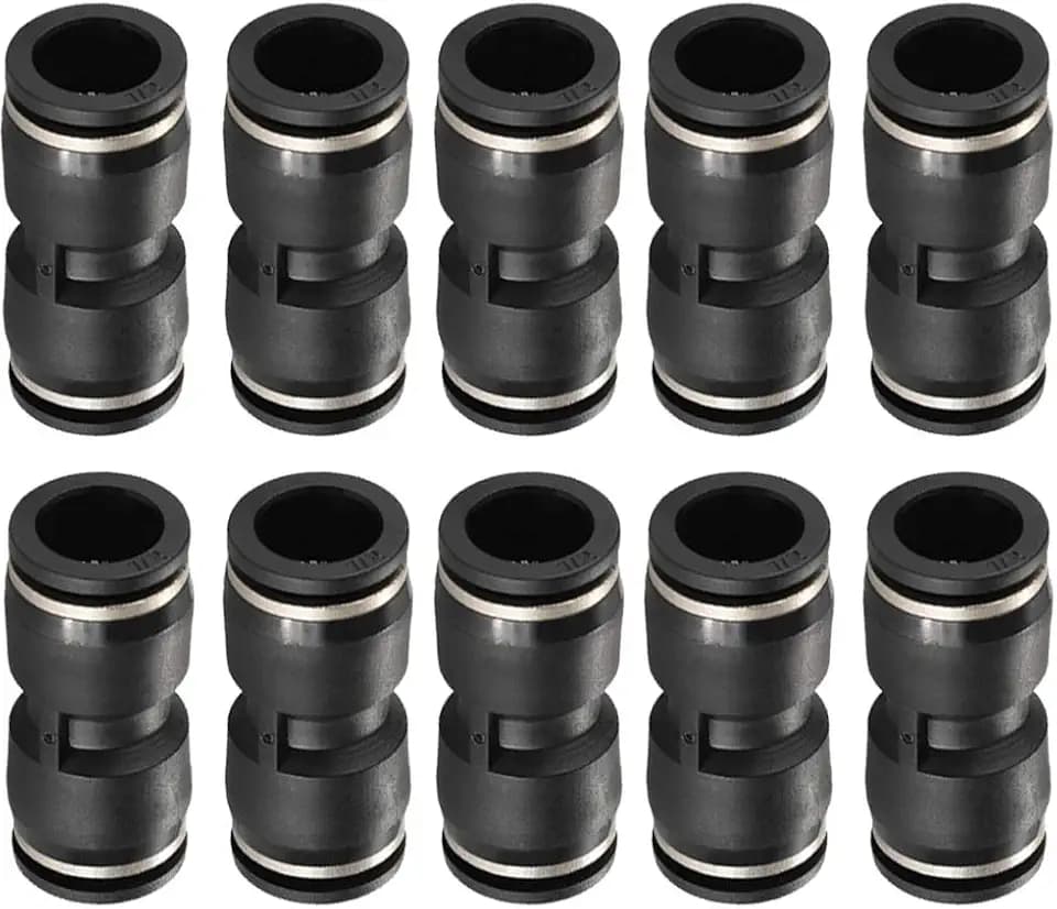 10PCS Union Straight 1/2" x 1/2" Tube OD Push to Connect Fittings