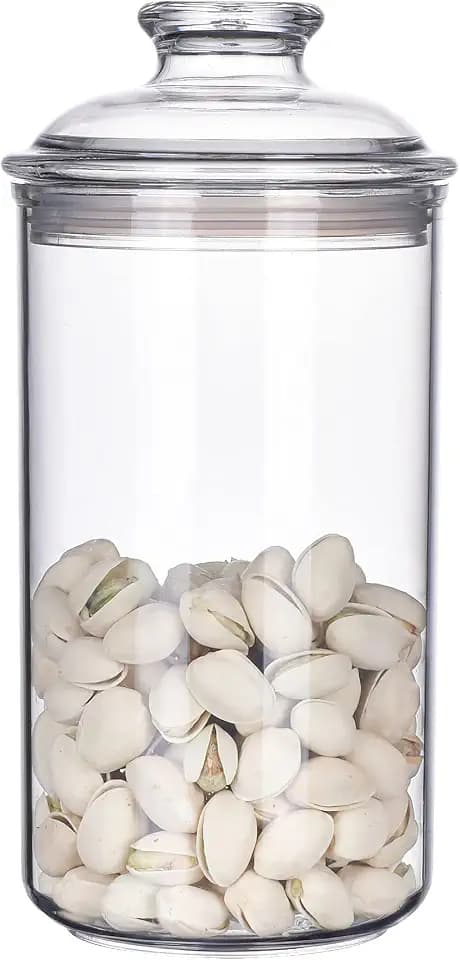 34oz Acrylic Storage Jar, Airtight Lid with Silicone Sealing Ring, Ideal Canister Container for Sugar, Tea, Spices, Herbs, Shells, Bath Salt, Christmas Decorative Apothecary Jars