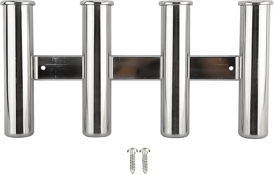YaeMarine 316 Stainless Fishing Rod Holder 3-8 Tube for Marine Boat Yacht