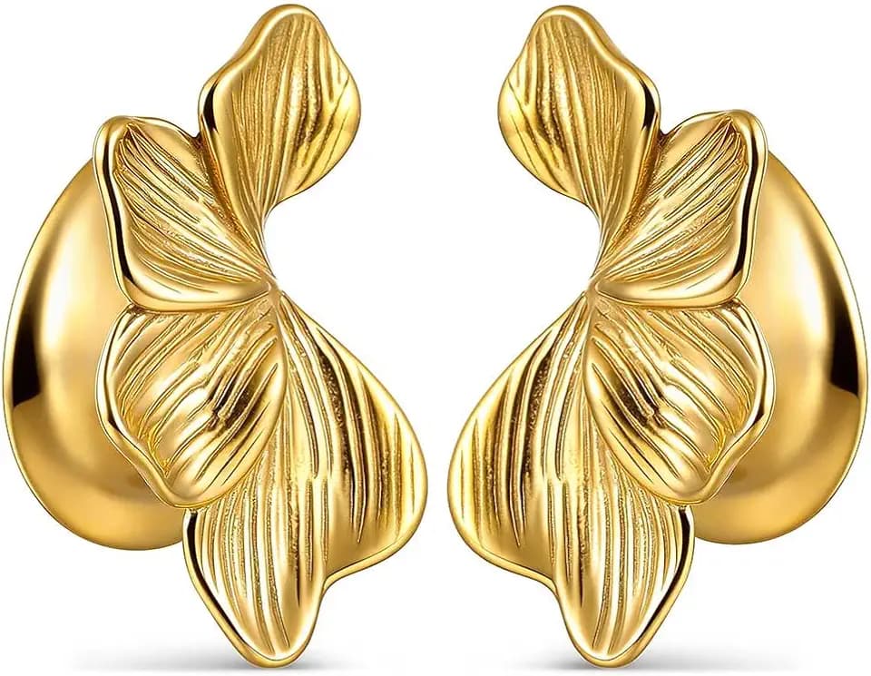 2pcs Flower Saddle Ear Gauges Tunnels for EarLobe 00G-25mm