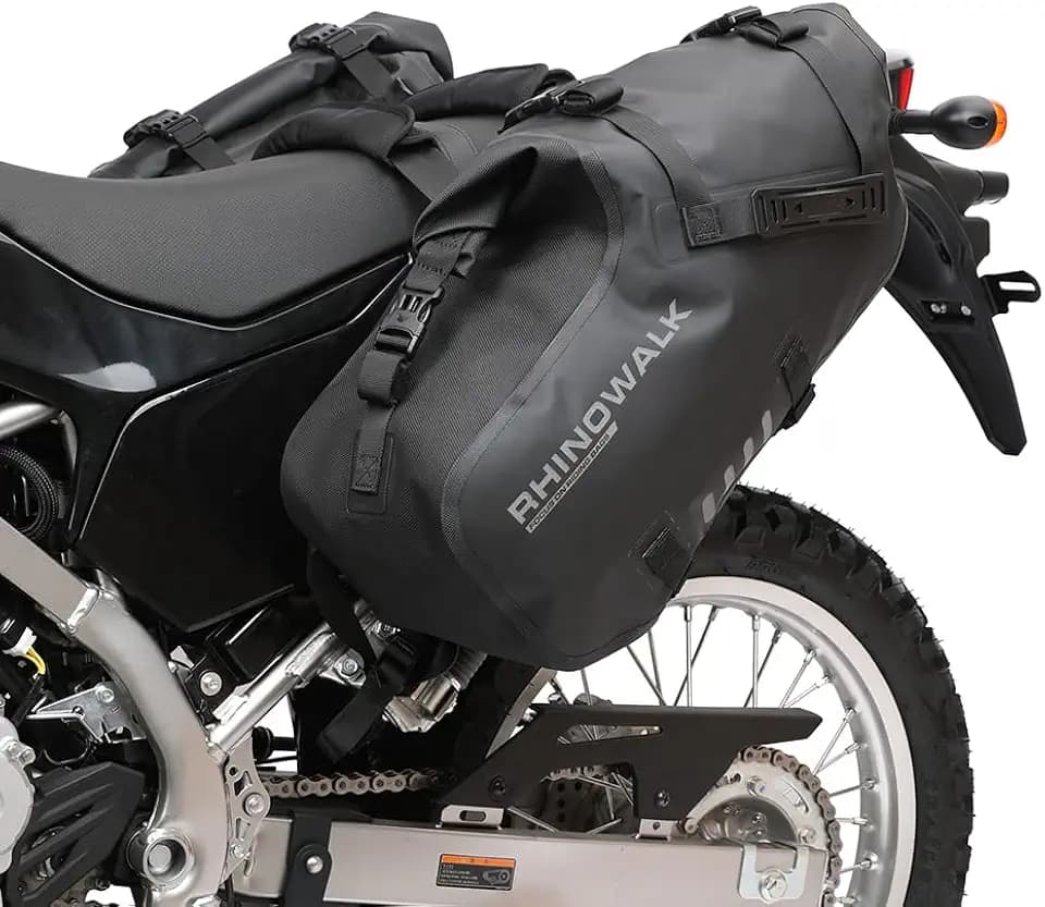 Rhinowalk Motorrad-Satteltaschen Gepäckträgertasche wasserdichte Anti-Vibrations-Motorseitentaschen Umhängetasche Motorradtaschen 18L für die meisten Adventure- und Sport-Bike-Motorradträger, 1 Paar