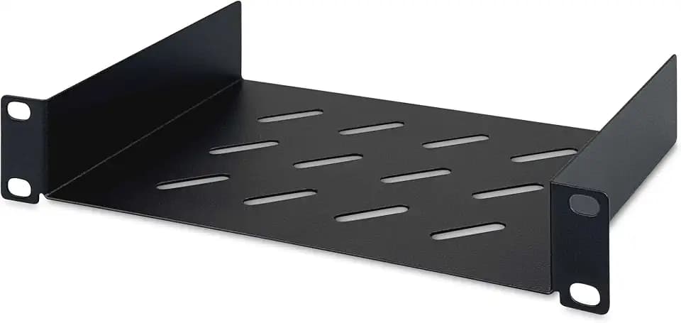DIGITUS Fachboden - 1HE - 10-Zoll (254 mm) - Für Netzwerk-Schrank - 150 mm Tief - Perforiertes Stahl-Blech - Schwarz