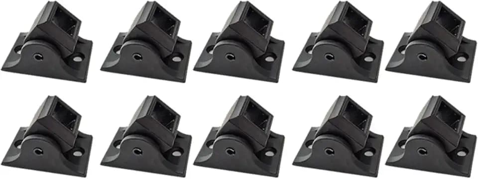 10pcs Iron Baluster Shoes Swivel Shoes Come with Screws Work with 1/2 Inch Square Balusters Adjustable Angles Staircase Application Metal Staircase Balusters Satin Black,Elecmate