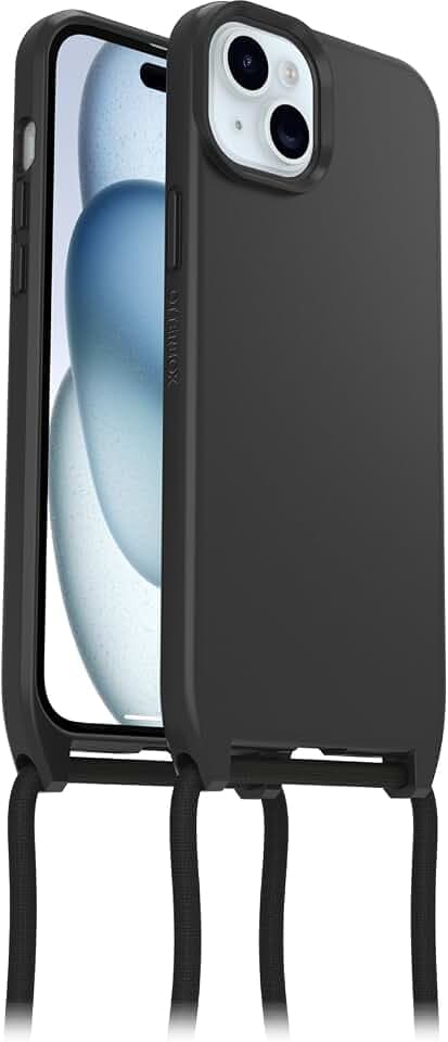 OtterBox React Necklace MagSafe Hülle für iPhone 15 Plus/14 Plus, Schwarz