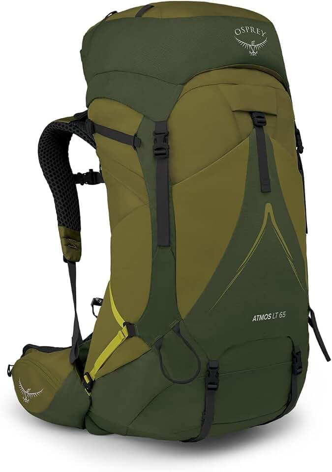 Osprey Atmos AG LT 65L Men's Backpacking Backpack, Green L-XL