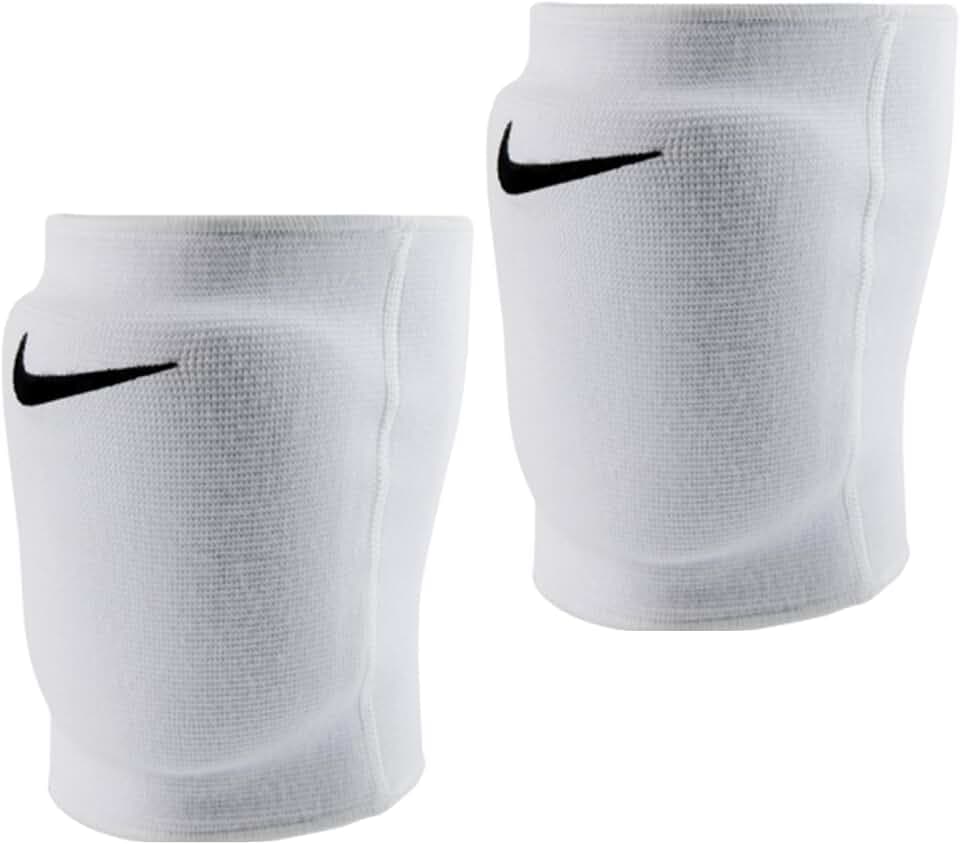 Nike Premium Dri-Fit Knee Pads (1 Pair), Essential/Streak/Varsity, Cushioning/Sweat-wicking/Unisex (Essential White - M/L)