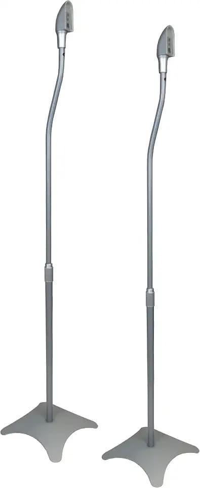 HALTERUNGSPROFI 2 Lautsprecherständer - Universal für Satelliten Surround Boxen S01 Silber