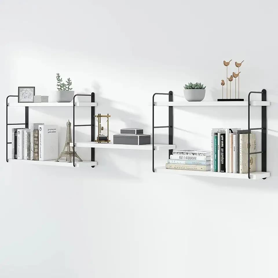 MXCSE Shelves on Wall, Floating Bookshelves, Shelves for Room Wall (White)