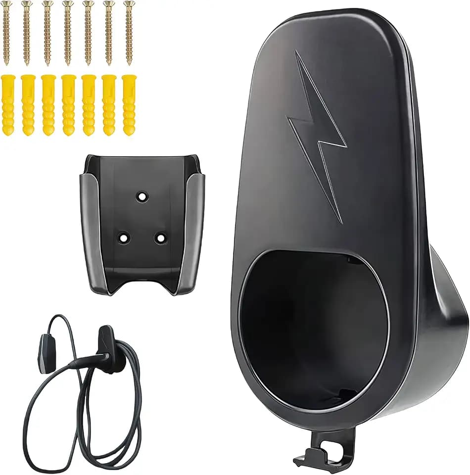 Typ 2 Wandhalterung Ladekabel EV Steckerhalter: Kabelhalter Typ 2 mit Schrauben, ABS Kabelhalter Wallbox Zubehör, Ladegerät Zubehör für Elektroauto Halterung Tesla Model 3 Model Y