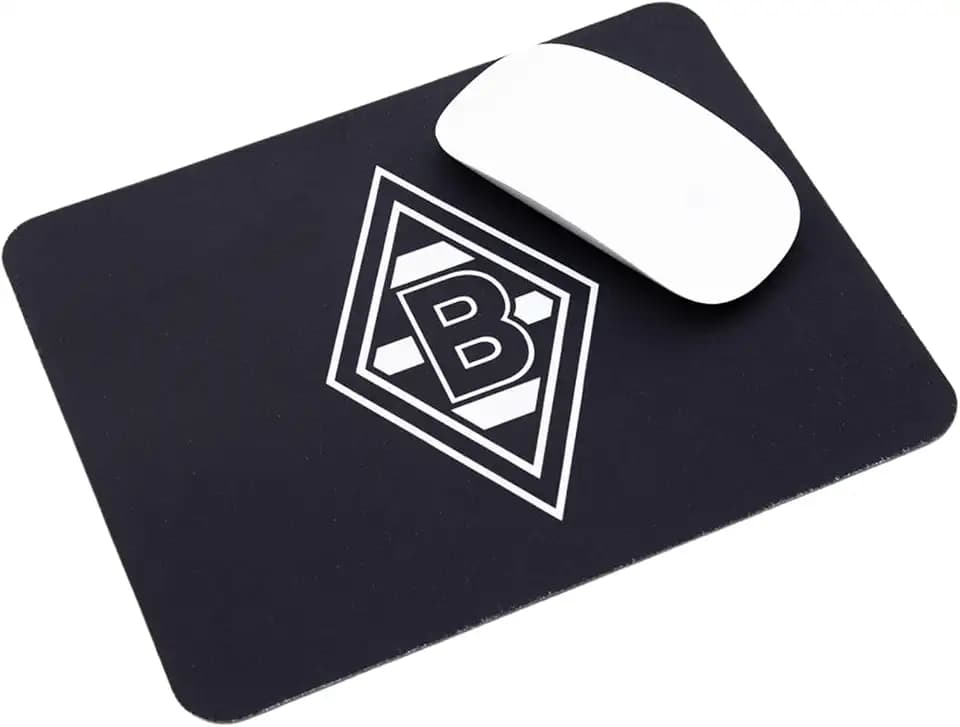 Borussia Mönchengladbach Mauspad “Classic” | Offizieller Fanartikel Fohlenshop | schwarzes Mousepad in modernem Vereins - Design mit VFL Raute Bedruckt