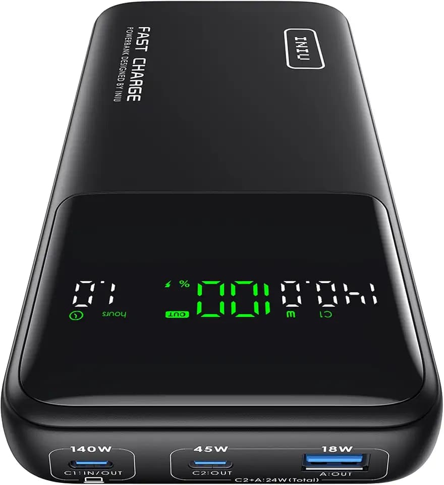 INIU 140W Laptop Power Bank, 27000mAh Schnellladung Externe Handyakkus
