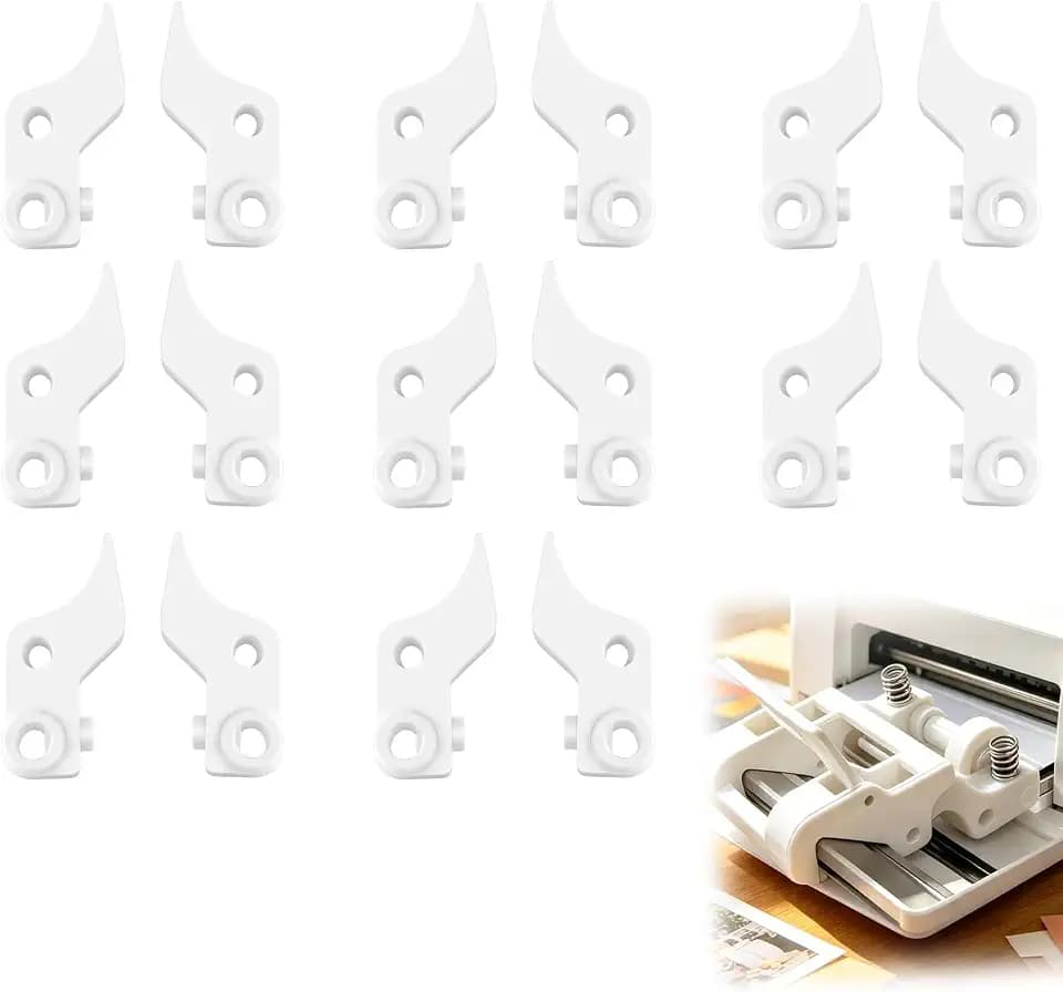 8Pairs Pinch Roller Replacement Parts Compatible with Cameo 5 & Silhouette, Left & Right Carriage Roller Replacement, Replacement Pinch Roller Arm Parts, Fix Slipping and Crooked Cutting Issue (White)