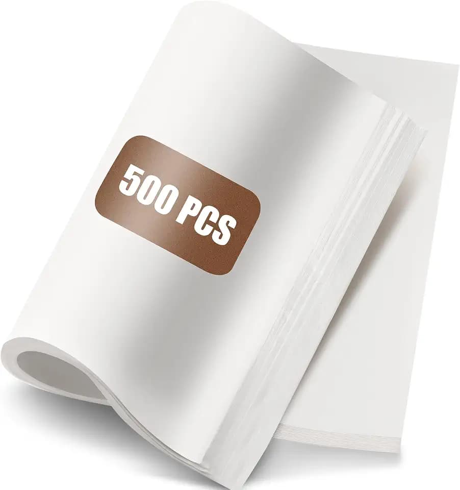 Feifeiya 500 Pcs Parchment Paper Sheets 16 X 24 Inch Precut Non-stick