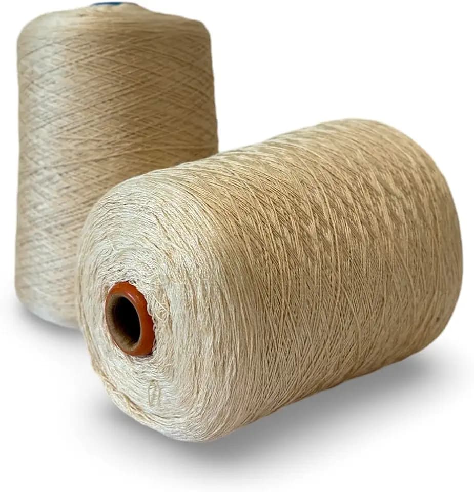 Revolution Fibers Mulberry Silk Yarn | Lace Weight 6 Ply 1lb Cone | Undyed Natural Silk for Knitting, Weaving, Crocheting, Dyeing, and Embroidery