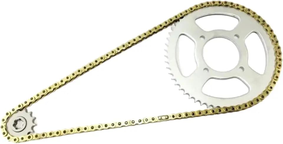 Strapazierfähiges Ketten- und Ritzel-Set, kompatibel mit/Ersatz für Yamaha YZF-R125 2008–2018 Modelle, Gold