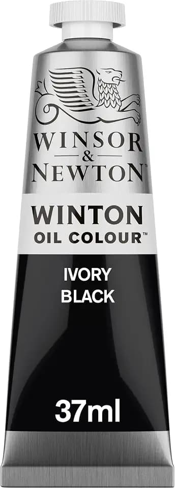 Winsor & Newton Winton Oil Color, 37ml Tube, Ivory Black